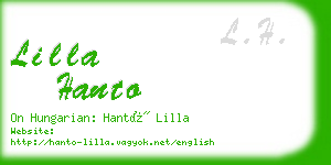 lilla hanto business card